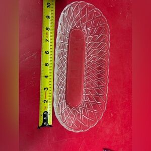 Elegant Clear Glass Oval Tray